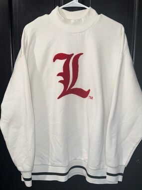 University of Louisville / Louisville Cardinals VINTAGE Mockneck Sweatshirt.